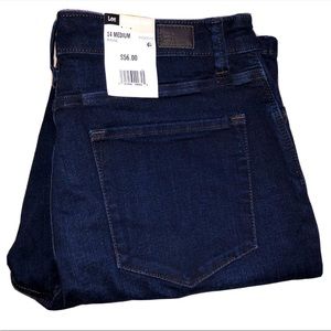 Lee Platinum Label Dark Blue Denim Comfort Fit Womens Jeans Sz 14 Medium